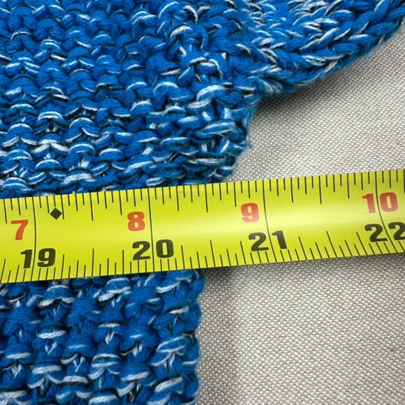 Gap Chunky Knit Pullover Sweater Womens S Preppy Fisherman Thick Marled Blue - Picture 8 of 13